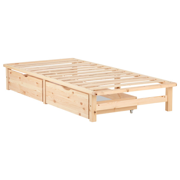 Wood pallet deals king bed frame